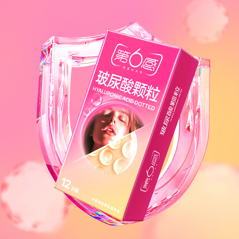 12S 6th Sense Hyaluronic Acid Textured Condoms – Beaded & Ultra-Safe