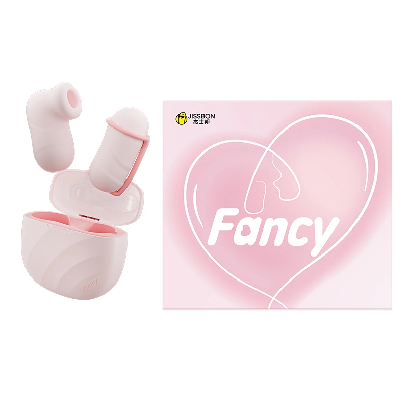 Jissbon Fancy Series Mini Powder 2.0 SE Vibrator – Wireless Suction & Strong Vibration, Cream Pink